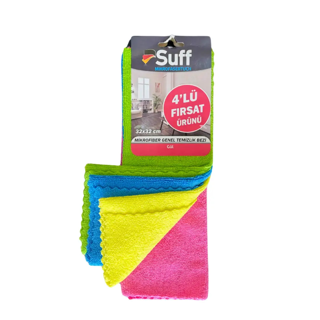 Suff Pânză Microfibră de curățare generală 4pcs 32x32 0052