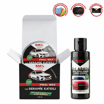 Set ceară și bureți de polish auto