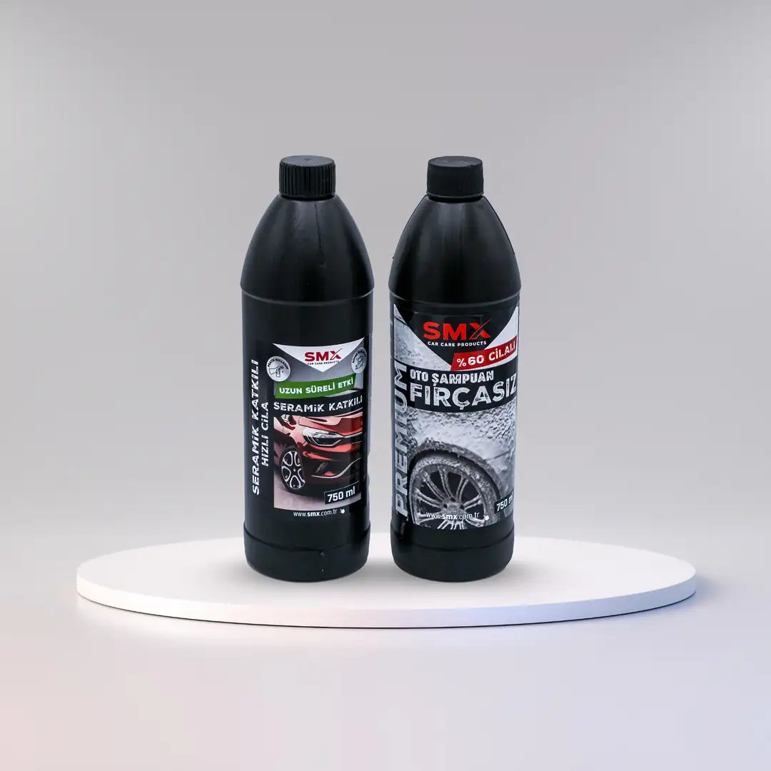 Lustruire rapidă și  practică cu aditiv ceramic 750ml. + Premium 60% Polished Auto Shampoo 750ml.